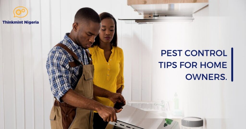 Home owners performing basic pest control measures.